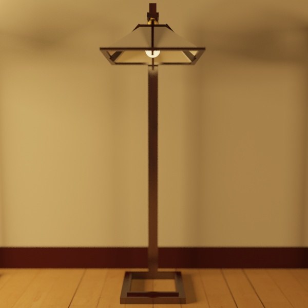 3dsmax taliesin floor lamps yamagiwa - Yamagiwa Taliesin 1 Floor... by okrim